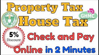 Property tax Pay Online Telangana  House Tax check and pay Online in 2 minutes [upl. by Airdnahs850]