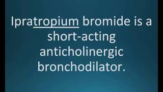 How to pronounce ipratropium bromide Atrovent Memorizing Pharmacology Flashcard [upl. by Yhtomot418]