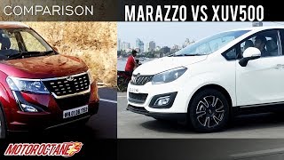 Mahindra XUV500 vs Mahindra Marazzo Comparison  Hindi  MotorOctane [upl. by Siddra]