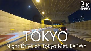 4K Night Drive on Tokyo Metropolitan EXPWY 2020 [upl. by Adiam]