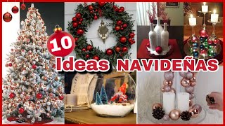 DIY  10 ADORNOS NAVIDEÑOS CASEROS  DECORACION NAVIDEÑA HECHA A MANO  NatyGloss [upl. by Narih874]