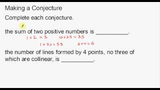 Making a Conjecture [upl. by Aicram547]