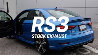 2018 Audi RS3 Exhaust Sound  Start Up Revs amp FlyBy 400HP amp STOCK [upl. by Abbate]