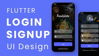 Flutter Login and registration UI Design  Tutorial  Speed Code [upl. by Yurik720]