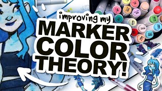 LETS TRY COOL COLOR THEORY WITH MARKERS [upl. by Daley428]