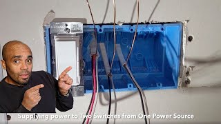 How to Install Two Light Switches from One Power Source line [upl. by Auhsohey262]