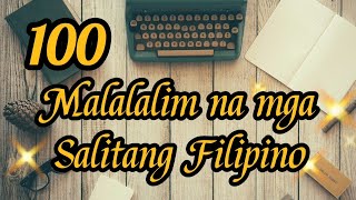 100 Malalalim na Salitang Filipino with English Translation [upl. by Deering]