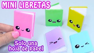 DIY MINI LIBRETAS CON SOLO UNA HOJA DE PAPEL [upl. by Qooraf]