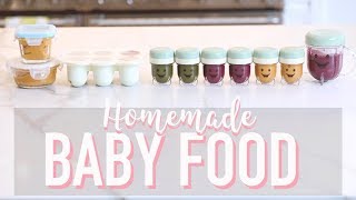 HOW TO MAKE BABY FOOD HOMEMADE PUREES  Angela Lanter [upl. by Tsnre]