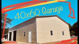 40x60 Metal Garage [upl. by Idnam]