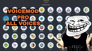 VoiceMod Pro Testing all Voices  September 2019 [upl. by Constantine999]