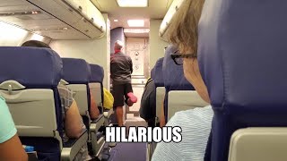 Funniest Flight Attendant Ever [upl. by Yannodrahc1]