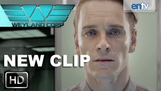 Prometheus David Official Clip HD Michael Fassbender Weyland Android Commercial [upl. by Olshausen]