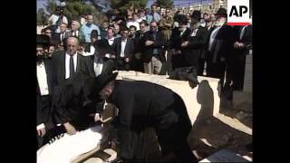 ISRAEL JERUSALEM FUNERAL OF FORMER CHIEF RABBI JAKOBOVIT [upl. by Uoliram]