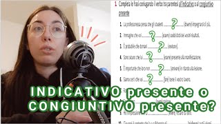 Presente indicativo o congiuntivo EASY Italian grammar exercise [upl. by Gingras]