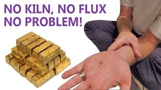 Melt GOLD in 2 minutes NO KILN NO BS [upl. by Anaoj]