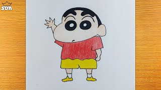 How to draw ShinChan step by step  Pencil sketch ShinChan Nohara yo yo [upl. by Annaear]