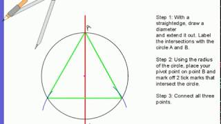 Constructing Equilateral Triangle INSIDE a Circle [upl. by Lathrope]