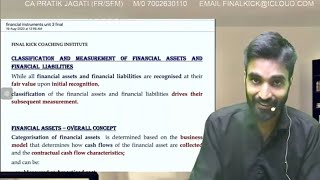 financial instruments  ind as 32107 and 109  financial instruments ca final  Pratik Jagati [upl. by Adnaval]