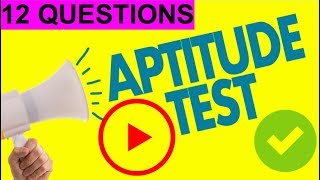 12 x IQ amp Aptitude Test Questions PASS YOUR TEST [upl. by Eltsyek]