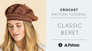 How to CROCHET a BERET Hat  StepByStep Tutorial with The Crochet Crowd [upl. by Trude395]