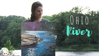 How To Paint a River  Acrylic Painting Tutorial [upl. by Babara797]