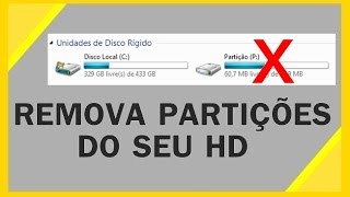 Como Excluir Uma Partição do HD [upl. by Akemhs188]