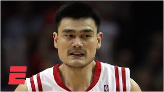 Yao Mings blocks dunks amp more career highlights with the Rockets  NBA on ESPN [upl. by Assej]