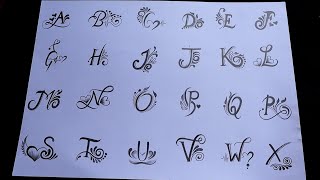 I did draw A2Z letter tattoo designs 😲 must watch  amazing letter tattoos [upl. by Ehttam]