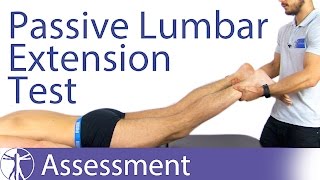 Passive Lumbar Extension Test PLET  Lumbar Instability [upl. by Ihtraa]