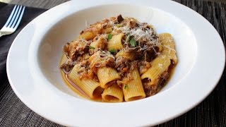 Pasta alla Genovese  Rigatoni with GenoveseStyle Meat Sauce [upl. by Nylzor]