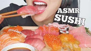 ASMR SUSHI SASHIMI EATING SOUNDS NO TALKING  SASASMR [upl. by Alyal]