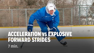 Acceleration vs Explosive Forward Strides  iTrain Hockey [upl. by Oiramaj901]