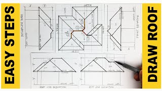 HOW TO DRAW A ROOF PLAN [upl. by Erny543]