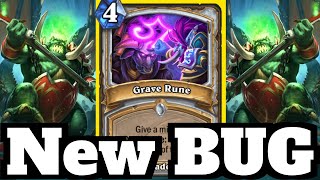 WTF Blizzard INSANE Grave Rune BUG  Hearthstone [upl. by Harness]