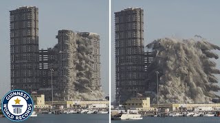 Tallest building demolished using explosives  Guinness World Records [upl. by Nnaik]