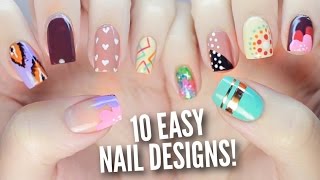 10 Easy Nail Art Designs for Beginners The Ultimate Guide 2 [upl. by Ydnyc]