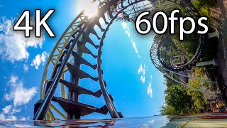 Corkscrew front seat onride 4K POV 60fps Silverwood Theme Park [upl. by Zwiebel]