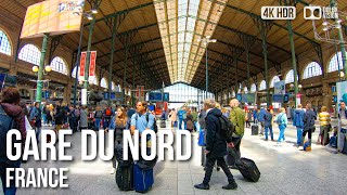 Gare du Nord Paris  Largest Trainstation in Europe  🇫🇷 France 4K HDR Walking Tour [upl. by Haliek]