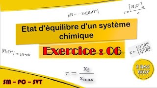 2 BAC BIOF  Chimie  Exercice 06  Etat déquilibre dun système chimique [upl. by Harewood]