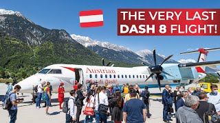 TRIPREPORT  Austrian Airlines final Dash 8 Q400 flight [upl. by Abla]