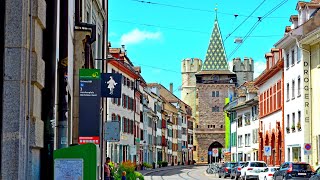 Walking Around Beautiful City of Basel Switzerland [upl. by Darlene]