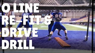 Offensive Line ReFit amp Drive Drill High Intensity Low Impact Blocking Drill [upl. by Adnilra]