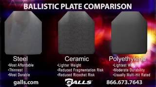 Galls Ballistic Plate Comparison Steel vs Ceramic vs Polyethylene [upl. by Atiuqehs80]