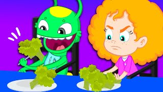 Groovy The Martian amp Phoebe  Are You Hungry Groovy teaches to eat vegetables to kids [upl. by Anuahs]