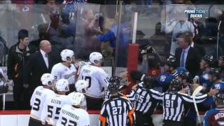 Patrick Roy vs Bruce Boudreau end of game Anaheim Ducks vs Colorado Avalanche 10213 NHL Hockey [upl. by Paxon]