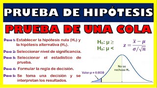 PRUEBA DE HIPÓTESIS PARA LA MEDIA VALORp [upl. by Adnawad]