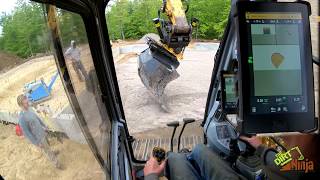 Trimble Earthworks  Engcon Tiltrotator Precision Grading [upl. by Adnesor967]