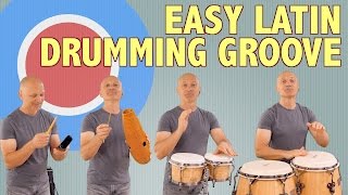 Easy Latin Drumming Ensemble  Cha Cha [upl. by Ikik]