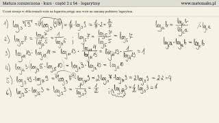 Matura rozszerzona  kurs  logarytmy [upl. by Nyrtak]